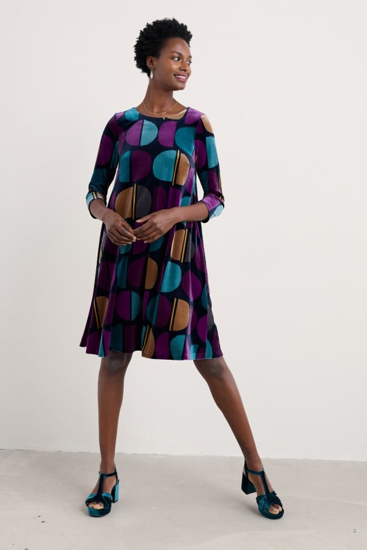 seasalt cornwall Mahonia Velvet Shift Dress