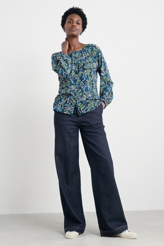 Seasalt Cornwall Mallow Button Through Jersey Top