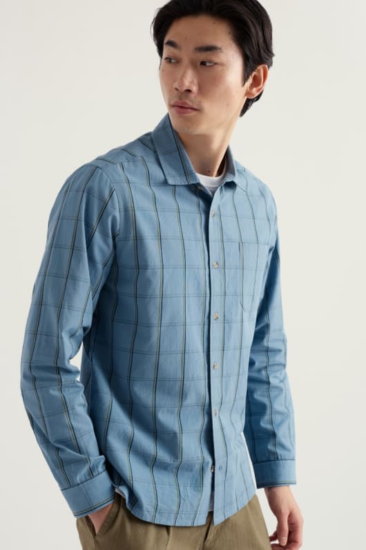 seasalt cornwall Men's Banyan Checked Cotton Shirt