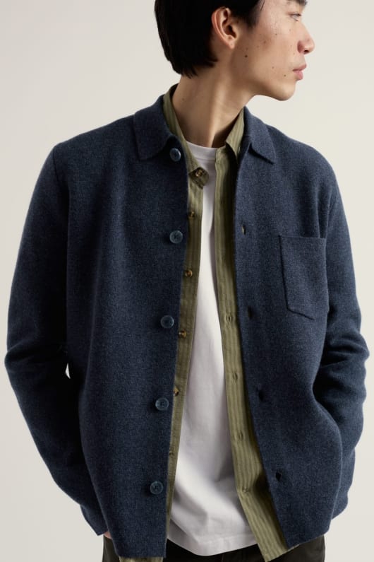 seasalt cornwall Men's Boconnoc Knitted Overshirt