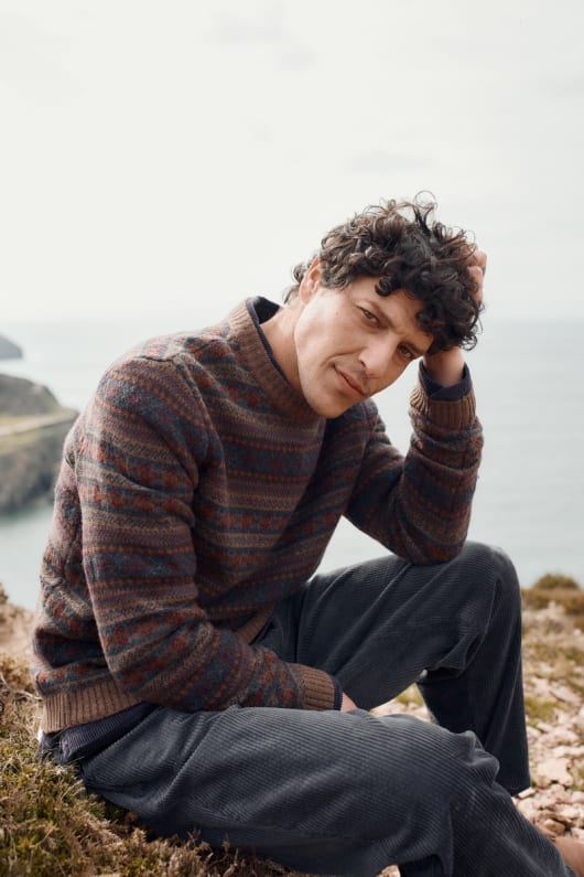 seasalt cornwall Men's Carracks Fair Isle Jumper