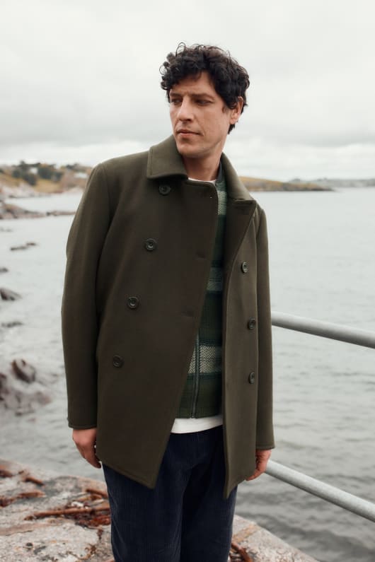 seasalt cornwall Men's Channel Wool Blend Coat