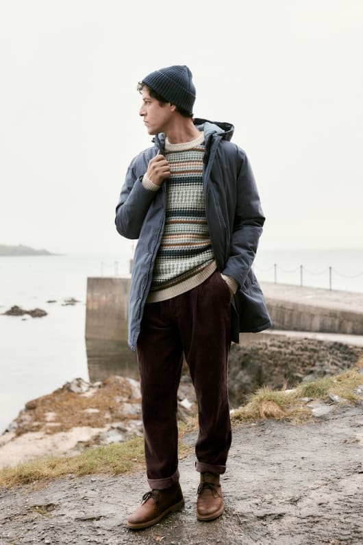 seasalt cornwall Men's Gybe Padded Waterproof Coat