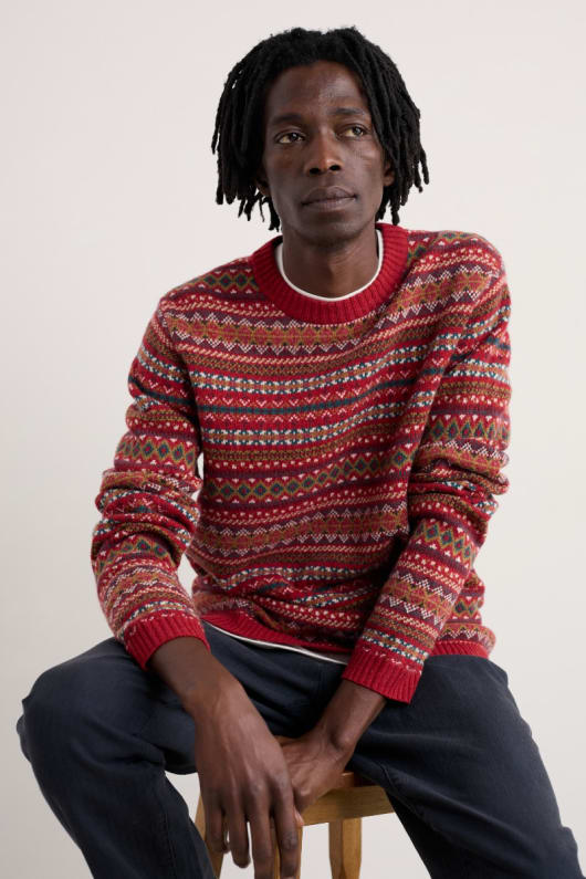 Seasalt Cornwall Men's Halyard Fair Isle Jumper