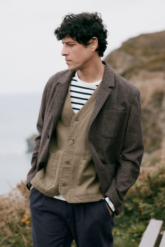 seasalt cornwall Men's Pelynt Textured Blazer