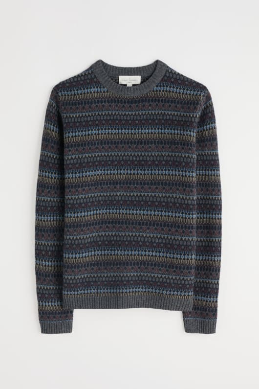 Seasalt Cornwall Men's Polventon Fair Isle Jumper