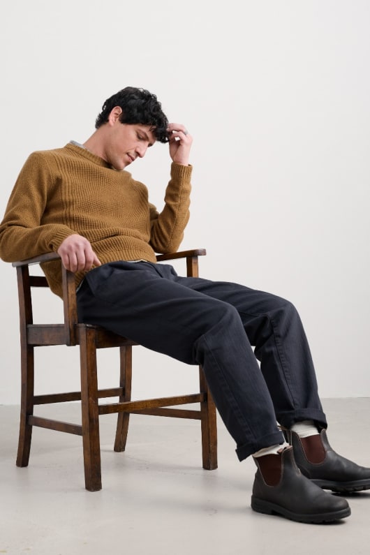 Seasalt Cornwall Men's Porthcew Textured Jumper