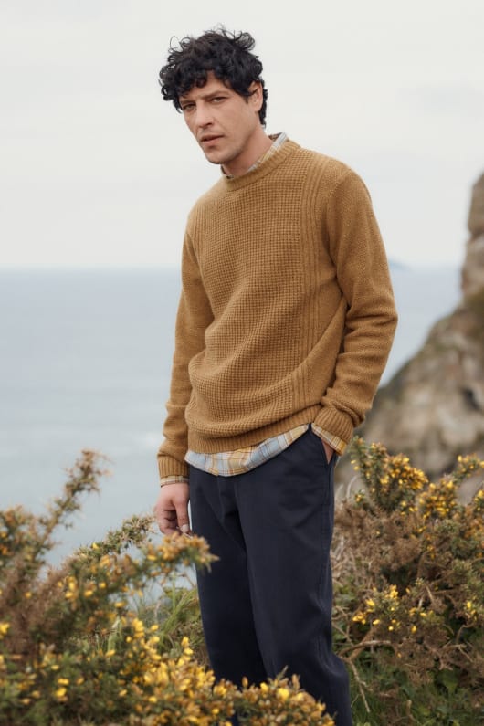 seasalt cornwall Men's Porthcew Textured Jumper
