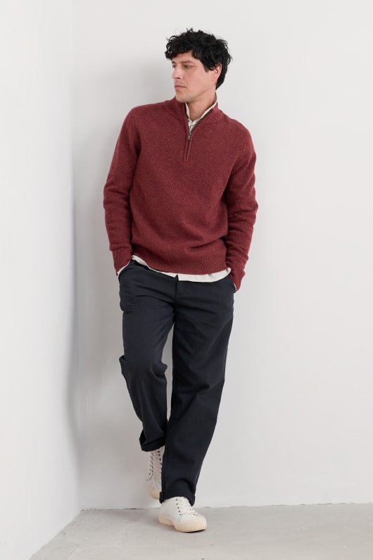 Seasalt Cornwall Men's Reefpoint Half Zip Jumper