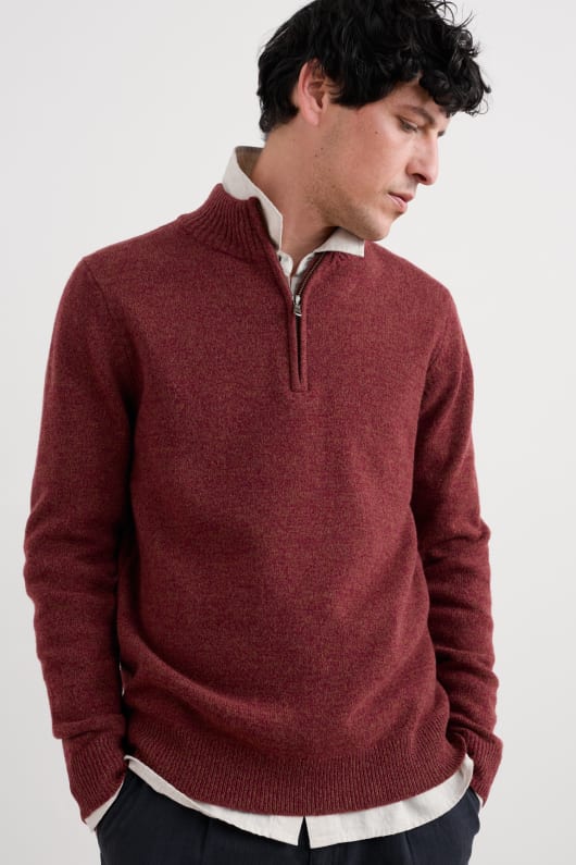 seasalt cornwall Men's Reefpoint Half Zip Jumper