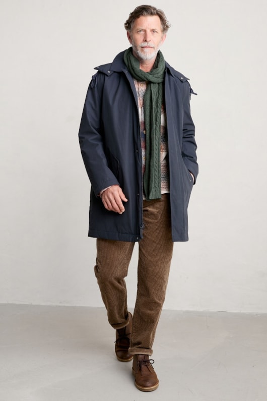 Seasalt Cornwall Men's Stone Wave Waterproof Coat