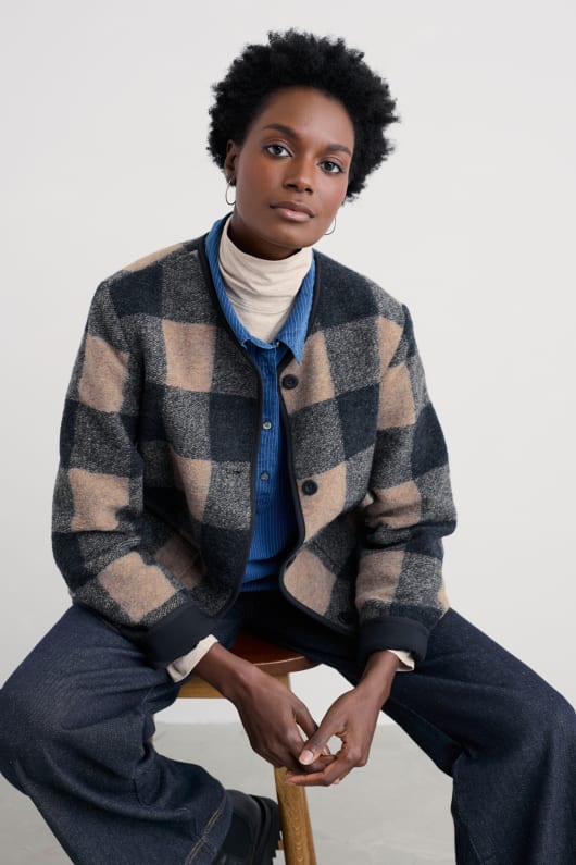 seasalt cornwall Merywen Checked Jacket