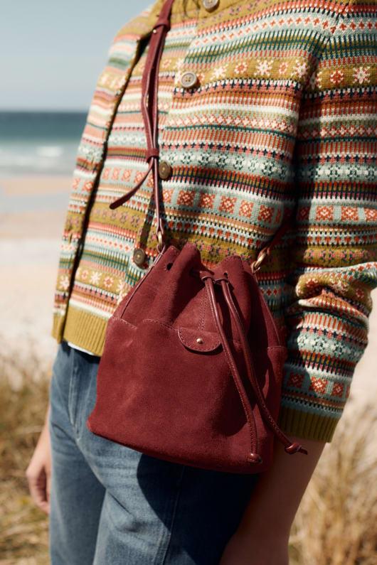 seasalt cornwall Mor Tide Suede Bucket Bag