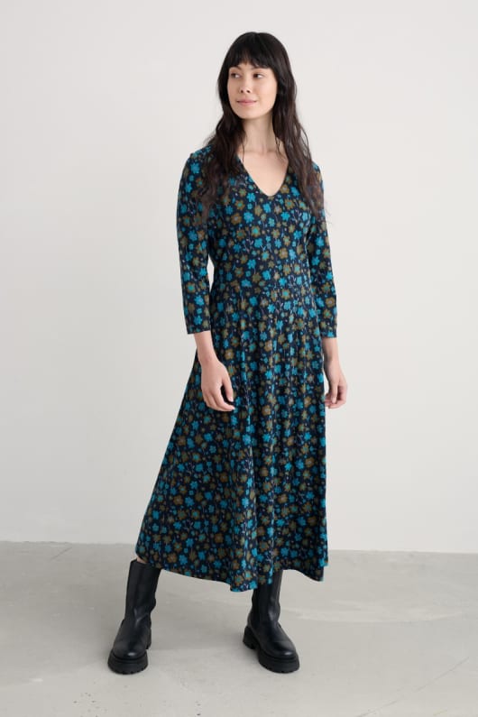 Seasalt Cornwall Nancy 3/4 Sleeve Jersey Dress