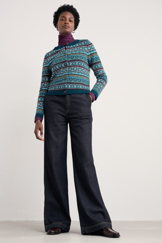 Seasalt Cornwall Percella Cove Fair Isle Cardigan