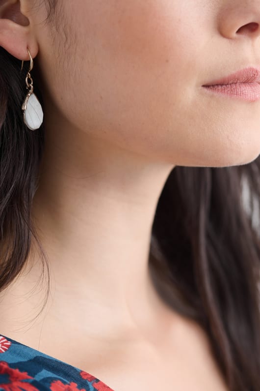 seasalt cornwall Reed Moon Drop Earrings