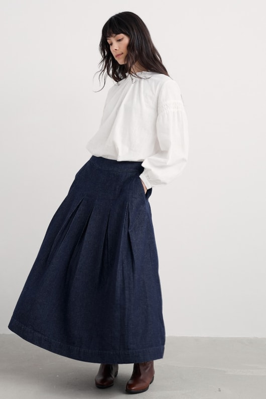 seasalt cornwall Rosewall A-line Midi Skirt