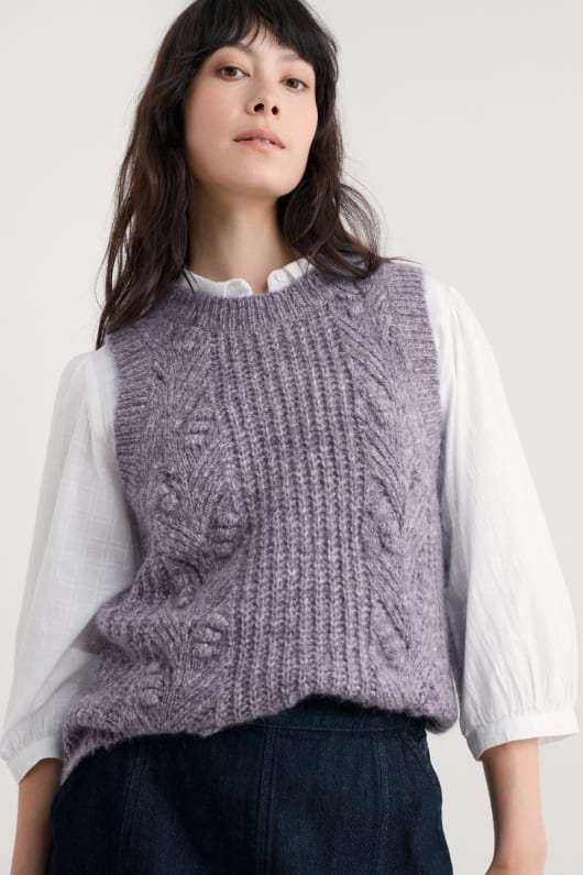 seasalt cornwall Sand Thistle Mohair-Blend Vest