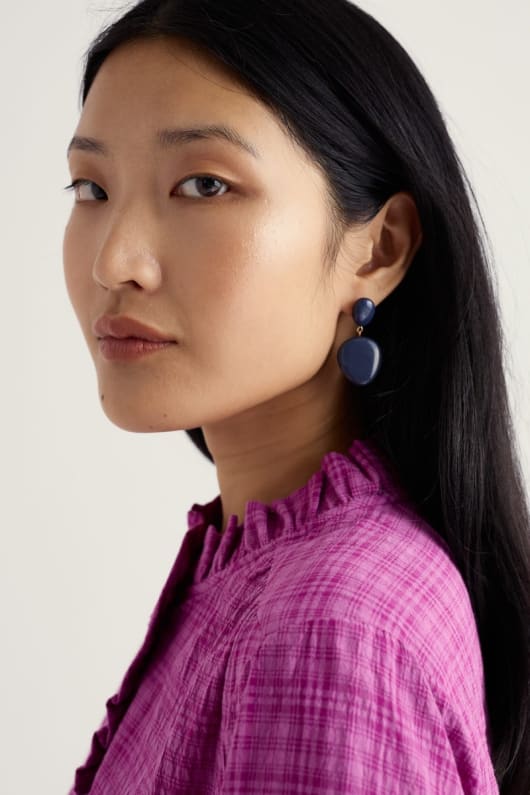 seasalt cornwall Snowdrop Resin Bead Earrings