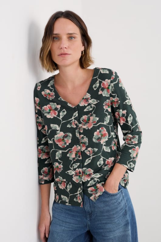 seasalt cornwall Studio Glass 3/4 Sleeve Top