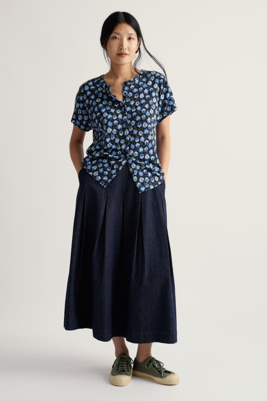 Seasalt Cornwall Tor Grass Button Down Top