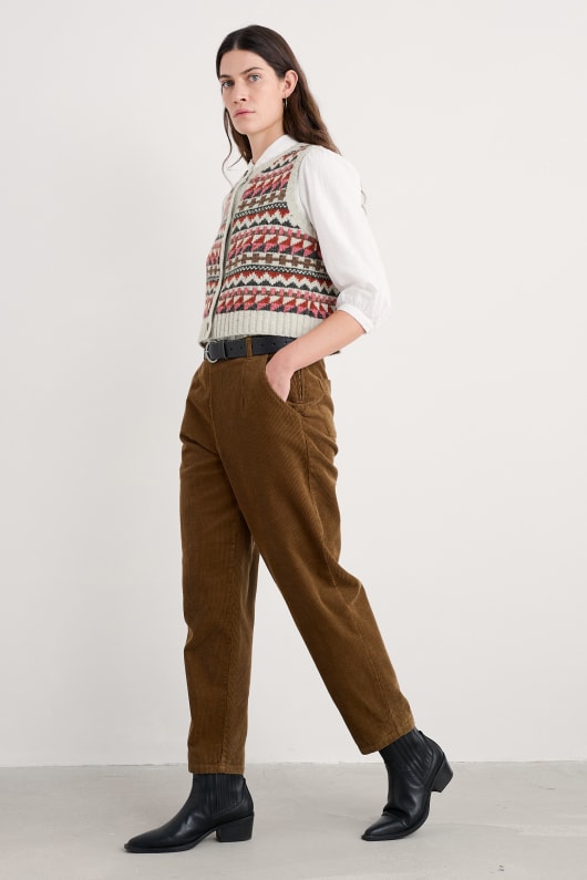 Seasalt Cornwall Trethornes Tapered Cord Trousers
