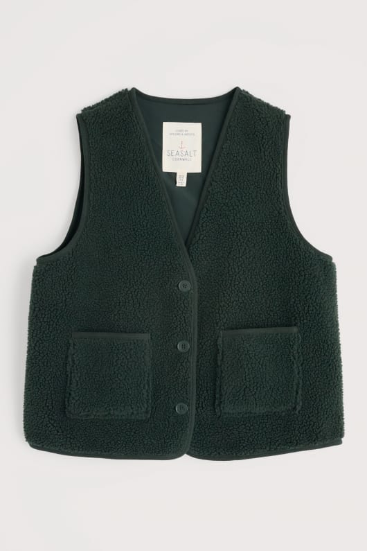 Seasalt Cornwall Well Wisher Borg Fleece Gilet