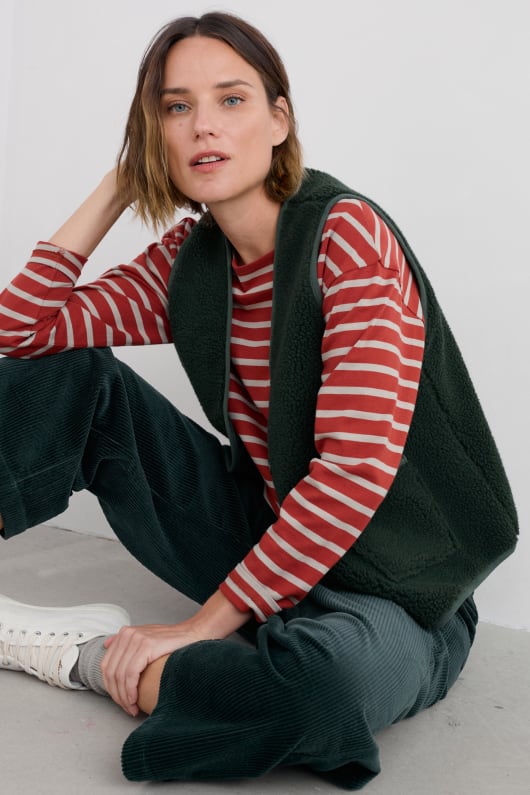 Seasalt Cornwall Well Wisher Borg Fleece Gilet