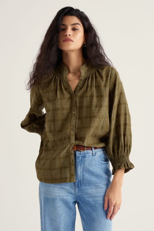 Seasalt Cornwall Wild Sorrel Button Up Top