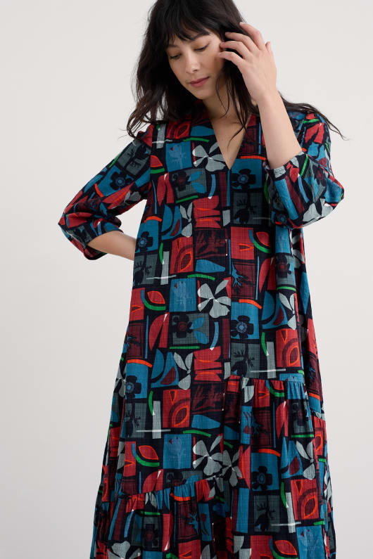 Seasalt Cornwall Windblown Tiered V-Neck Dress