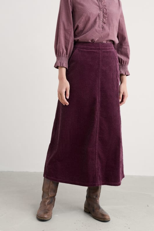 Seasalt Cornwall Window Wren Cord Midi Skirt