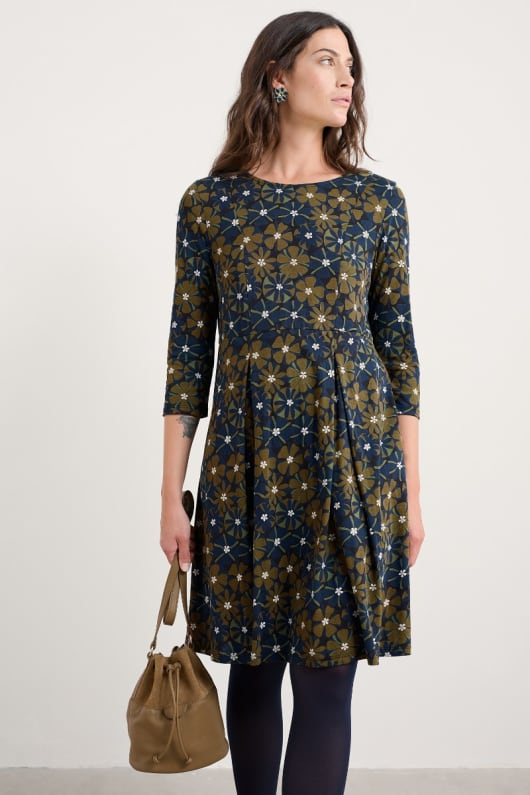 Seasalt Cornwall Witch Hazel Printed Jersey Dress