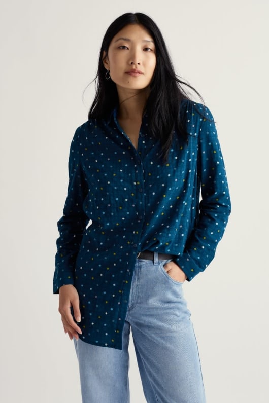 seasalt cornwall Wren Flutter Longline Shirt