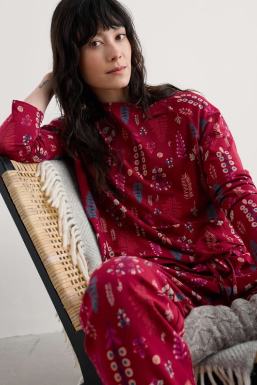 seasalt cornwall Setting Sun Pyjamas in GOTS-Certified Organic Cotton Jersey