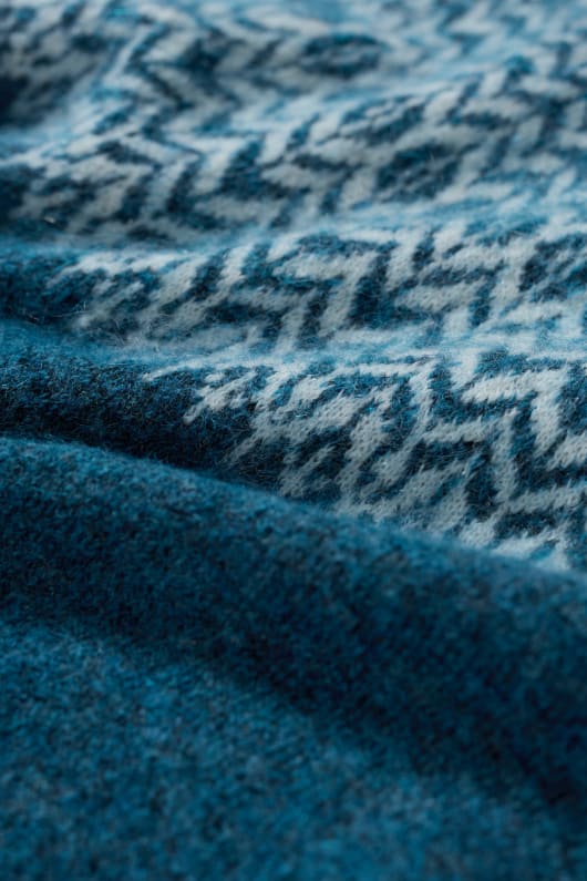 Seasalt Cornwall Spruce Frost Mohair-Blend Fair Isle Jumper