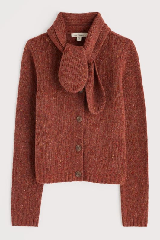 Seasalt Cornwall Stonecrop Cardigan With Scarf Detail