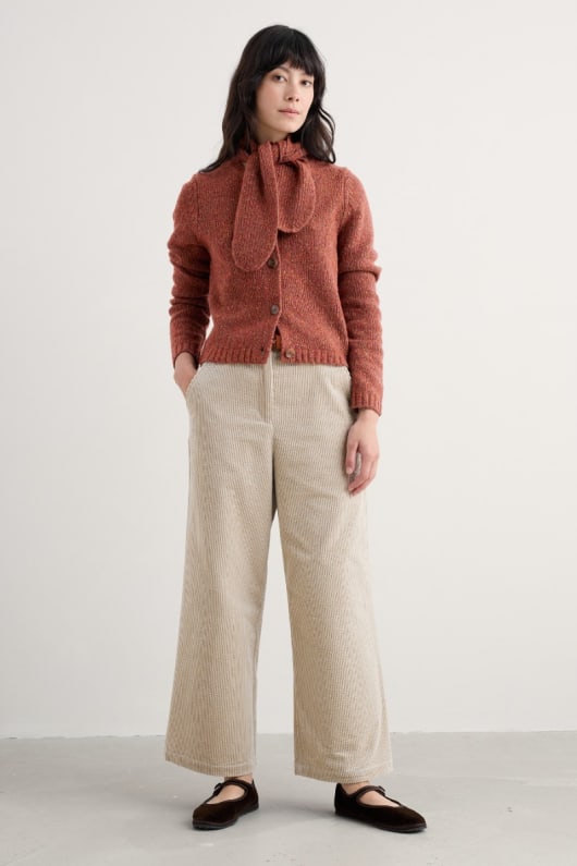 Seasalt Cornwall Stonecrop Cardigan With Scarf Detail