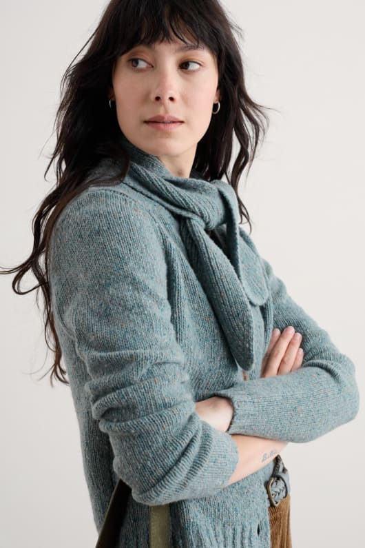 seasalt cornwall Stonecrop Cardigan with Scarf Detail