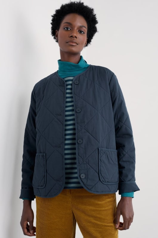 seasalt cornwall Swift Barn Organic Cotton Quilted Jacket
