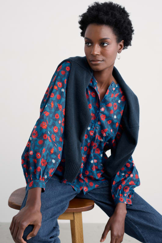 Seasalt Cornwall Thornapple Shirt In GOTS-Certified Organic Cotton