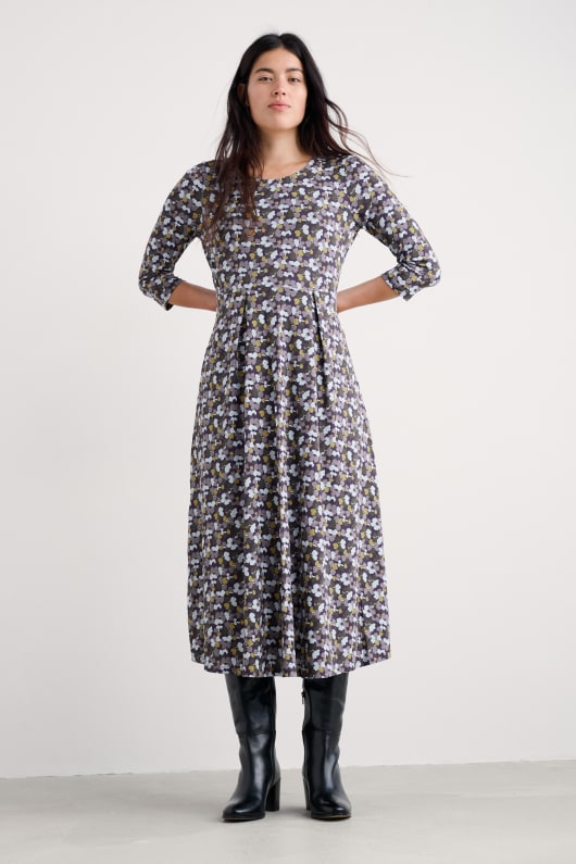 Seasalt Cornwall Veronica Midi Dress In GOTS-Certified Organic Cotton Jersey