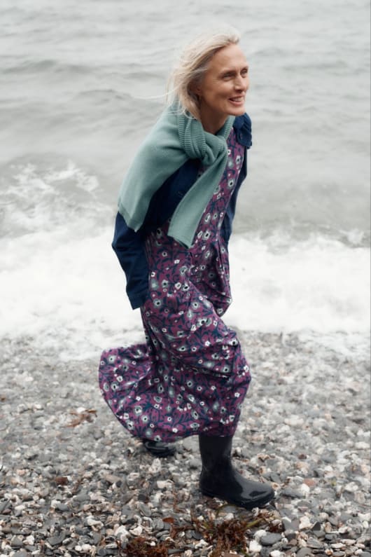 seasalt cornwall Veronica Midi Dress in GOTS-Certified Organic Cotton Jersey