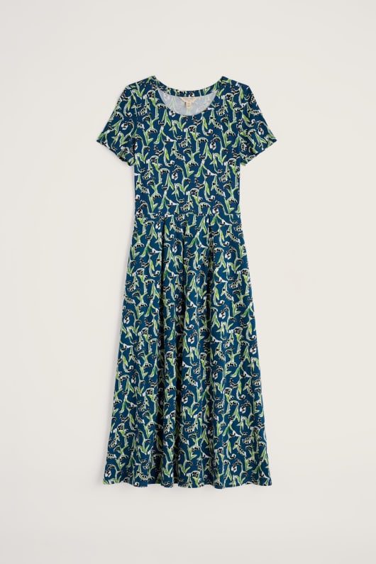 Seasalt Cornwall Veronica Short Sleeve Midi Dress In GOTS-Certified Organic Cotton