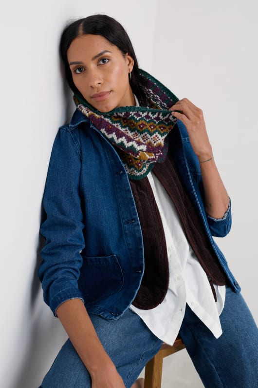 seasalt cornwall Weatherhill Fair Isle Wool Blend Snood