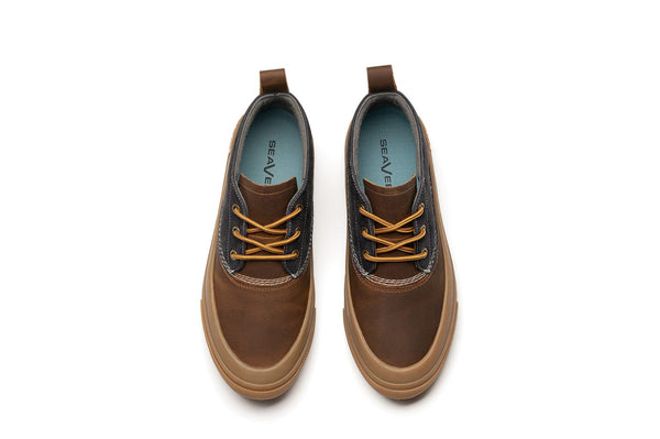 Seavees Mens Carson 3-Eye Boot Peacoat Navy/Bark