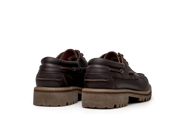 Seavees Mens Larkspur Lug Boat Shoe Dark Chocolate