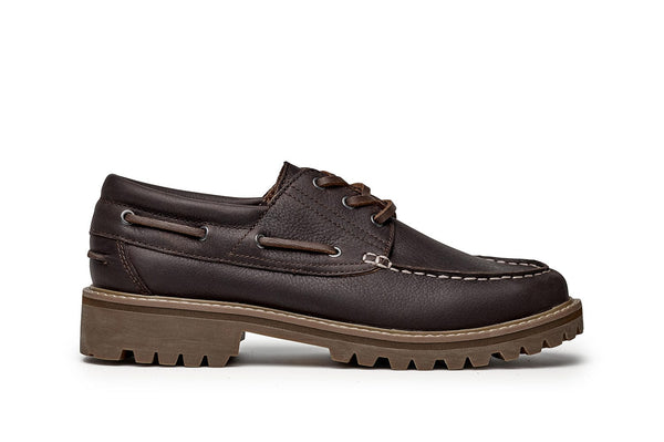 seavees Mens Larkspur Lug Boat Shoe Dark Chocolate
