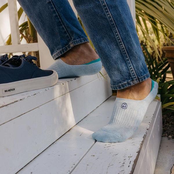 Seavees Unisex - Hideaways No-Show Sock - Light Blue
