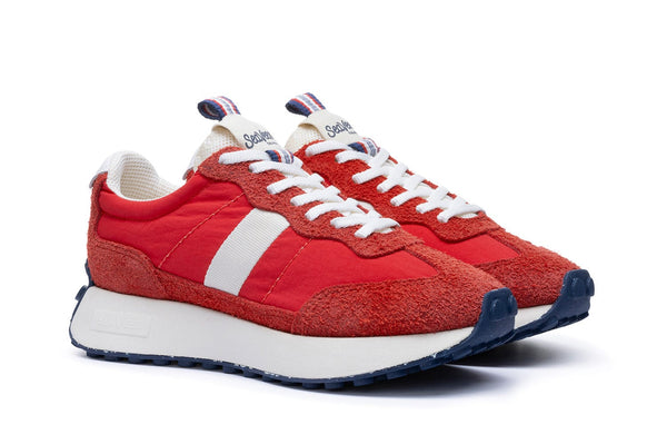 Seavees Womens Acorn Trainer Candy Apple Red