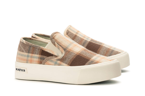 Seavees Womens Baja Slip On Platform Mushroom